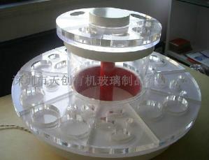 有机玻璃旋转展示架,深圳有机玻璃制品,有机玻璃化妆品展示架